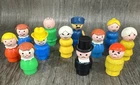 Vintage Fisher Price Little People Lot Wood Plastic