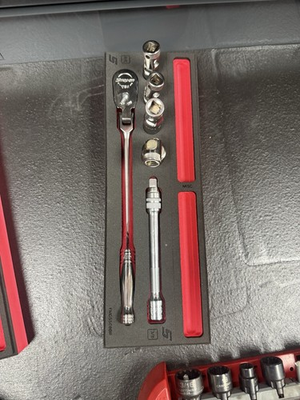 #ad Snap on Tools RED 6pc 3 8” Drive Spark Plug General Service Foam Set $300.00