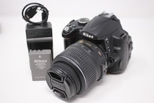 Nikon D5000 12.3MP Black DSLR Camera w/AF-S Nikkor 18-55mm Lens Batt Charger