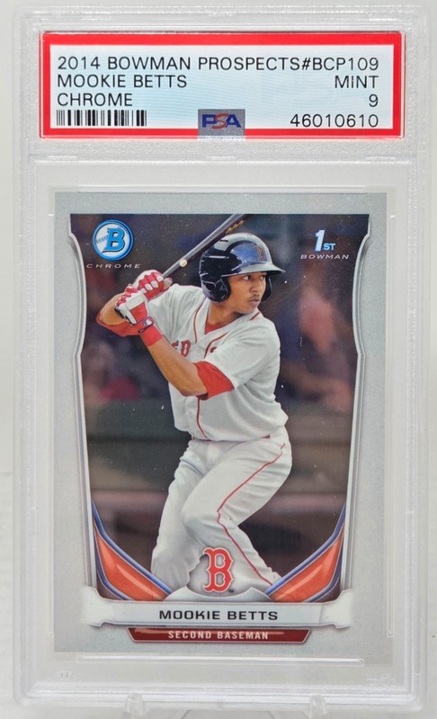 2014 Bowman Chrome Prospects MOOKIE BETTS RC CARD PSA 9 MINT