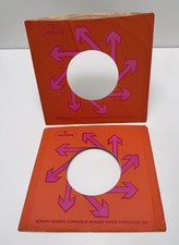Mercury Records Company Paper Sleeve Lot 45 RPM Vinyl Orange Purple Arrows