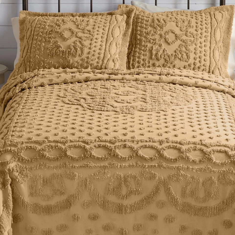 Colcha BrylaneHome 100 % algodón Georgia Chenille Foto 2 de 4