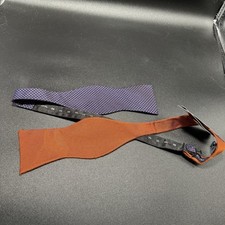 New Cremieux Bow Tie Men's Blue Pink 100 Silk Adjustable Dry Clean