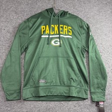 Green Bay Packers Hoodie Mens Medium, Green NFL Football New Era Sweatshirt