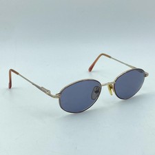 VINTAGE Gold Oval Sunglasses Unisex 51x18 Japan Frame Only 90s Style Retro