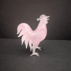 Murano Art Glass Seguso ? Pink Opaline Alabastro Small Rooster Figurine Vtg MCM