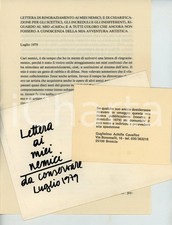 1979 BRESCIA - GAC Guglielmo Achille CAVELLINI Lettera ai miei nemici MAIL ART