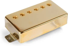 StewMac Overwound Humbucker Pickups, Neck Position, Gold Cover