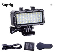 Suptig Waterproof LED Video Light for GoPro Hero 12-6  DJI with Battery