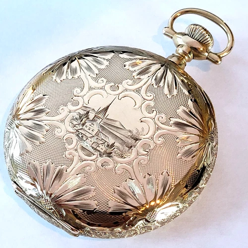 G85 SPECTACULAR SOLID 14k GOLD WALTHAM MODEL 1894 ANTIQUE POCKET WATCH!