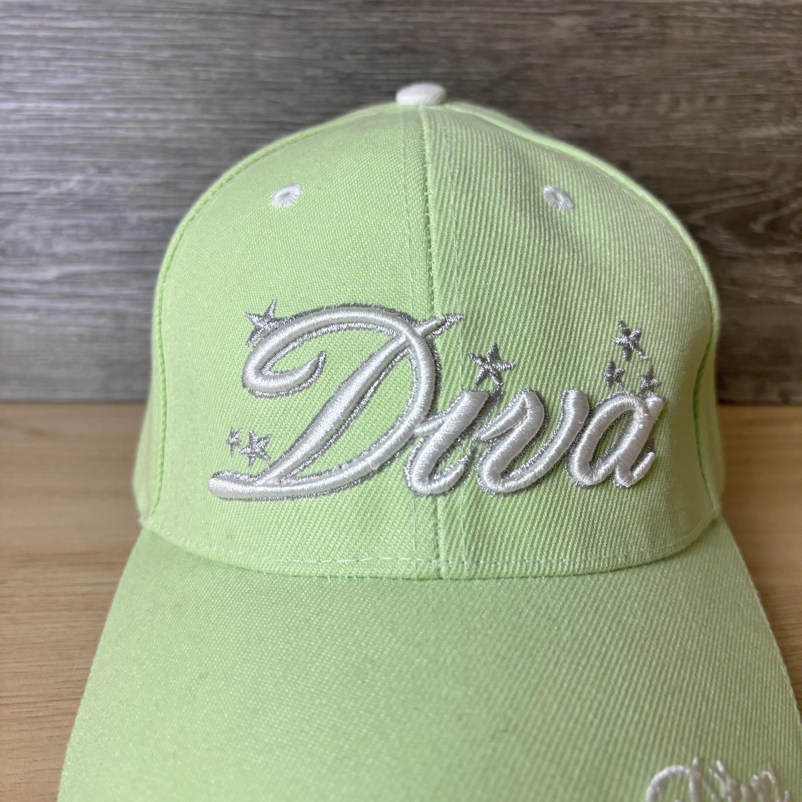 Diva Hat Cap Strap Back Embroidered Script Womens… - image 2
