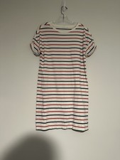 gap white red and blue striped dress