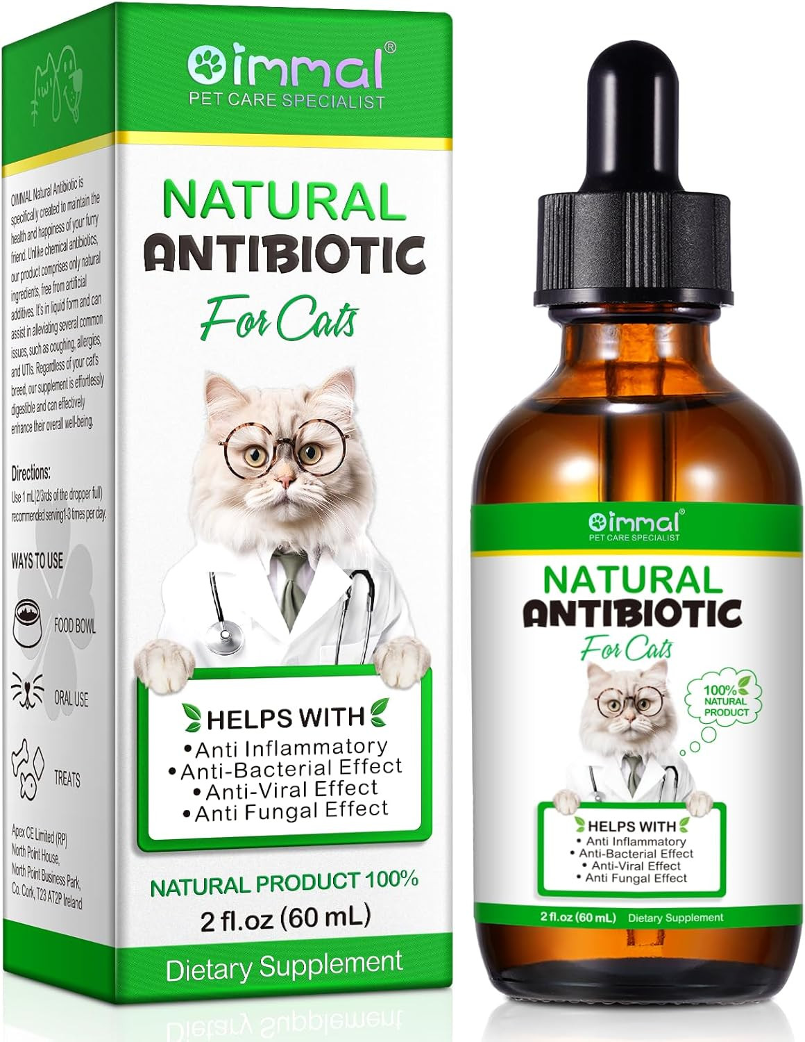 Cat Antibiotics, for Infections, Cough, & Teeth Moments, Pet Health Supplement M