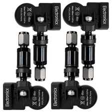 4x Tire Pressure Sensors TPMS Sensors Metal Valve Black for BYD Emax 7 2019-2025