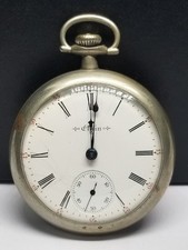 FAPW727 1894 Elgin Pocket Watch, Grade 73, Size 18s, 7 Jewels, Runs Slow.