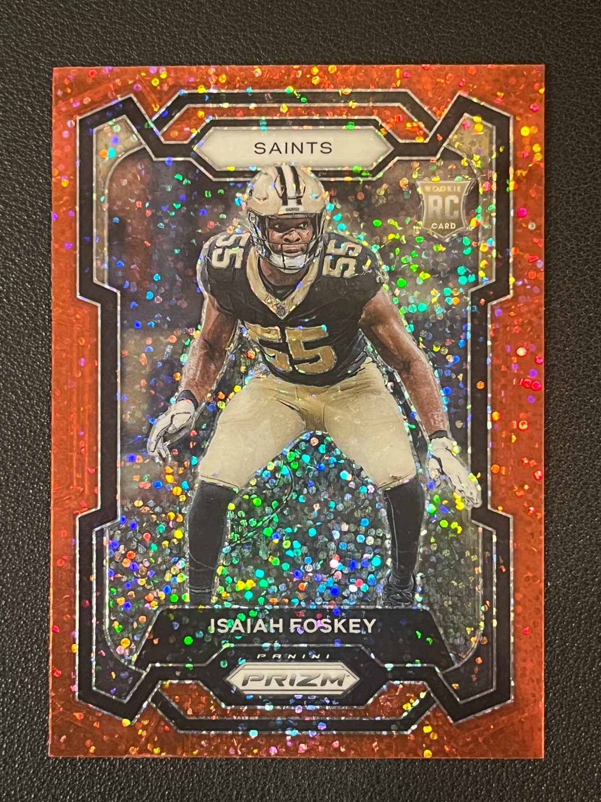 Isaiah Foskey Panini Prizm #373 Red Sparkle