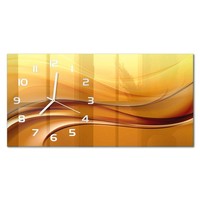Glasuhr Glas-Wanduhr Ohne TickgeräUsche Wellenabstraktion WeißE Zeiger 60X30 Cm