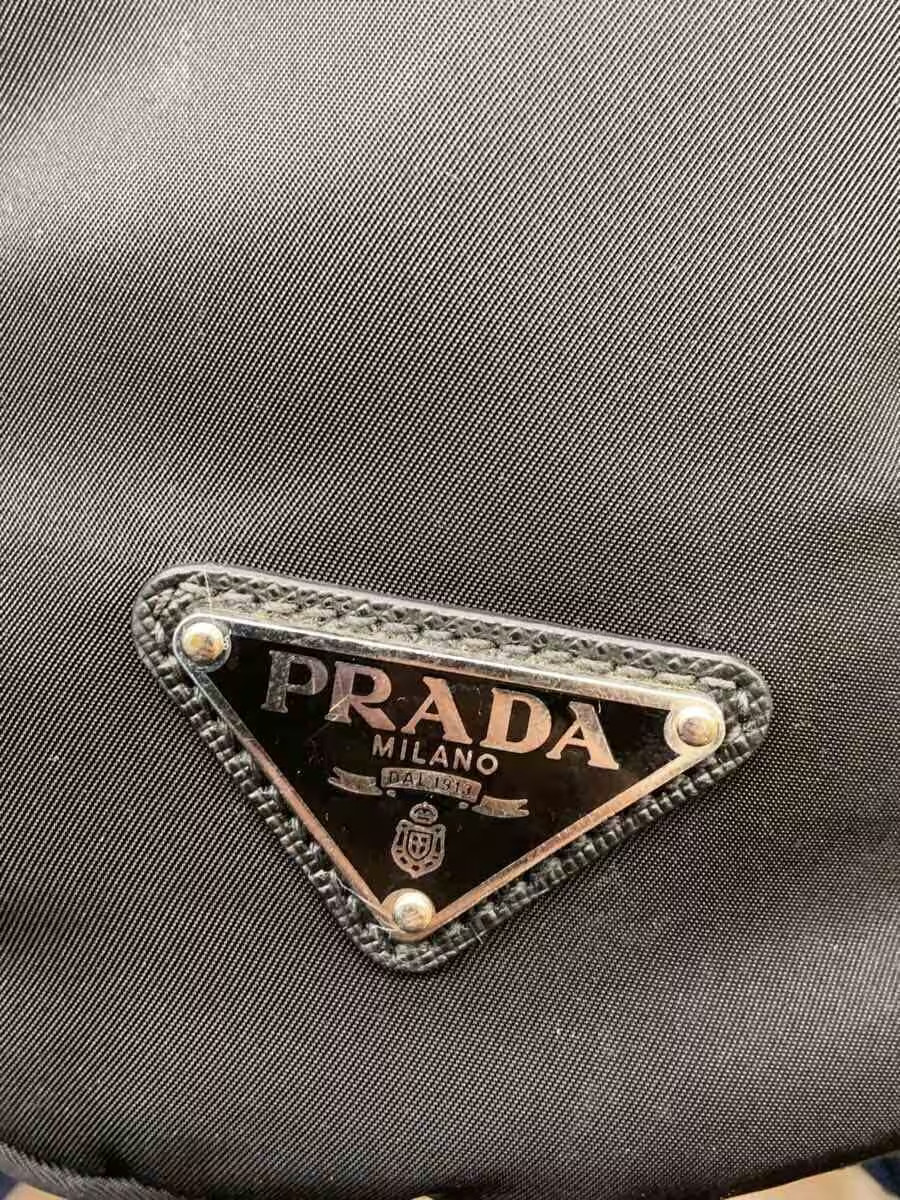 PRADA Backpack Nylon Black Solid Triangle Logo fr… - image 5