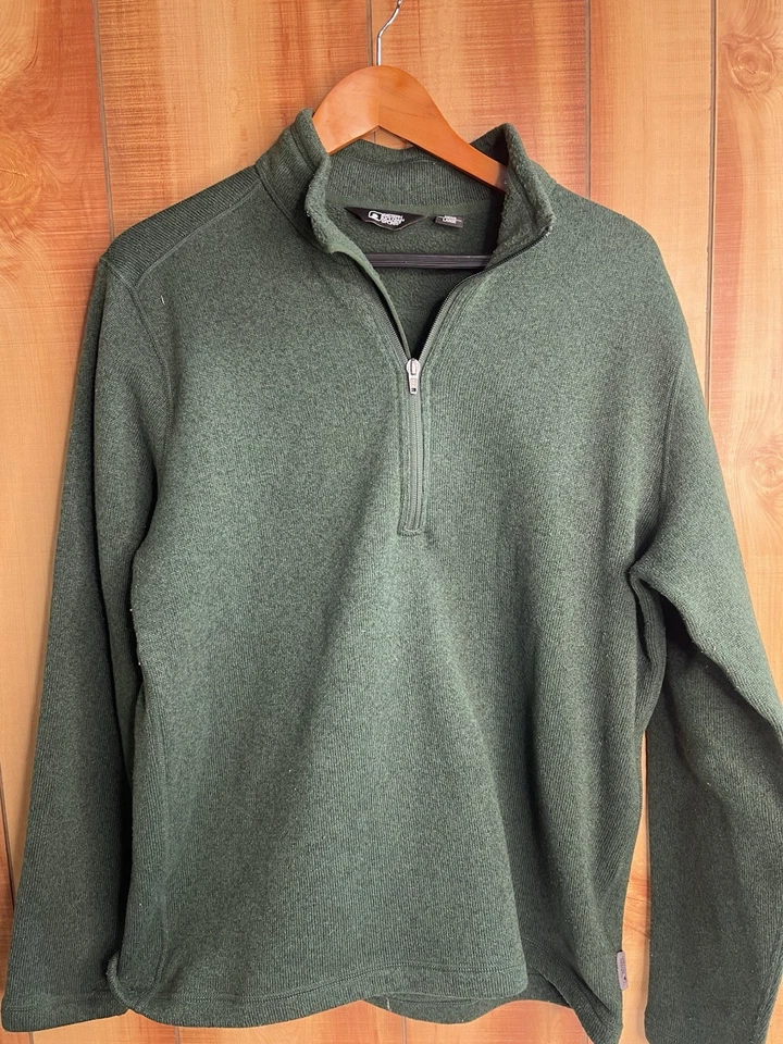 Sudadera verde Eastern Mountain Sports 1/4 jersey media cremallera Forest Hunter Foto 3 de 4