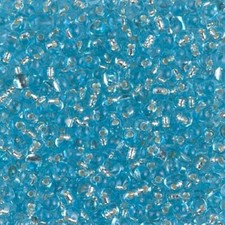 DP28-18, Silverlined Aqua, Miyuki 2.8mm, 10g, drop/fringe beads, db28-9