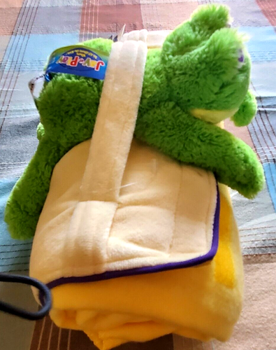 mushabelly chatter blanket roll 50”x50” green frog with yellow blanket - Picture 7 of 7