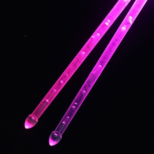 NEW 5A Polymer Material Red & Blue Double Flash LED Jazz Drumsticks for Stage - Picture 6 of 12