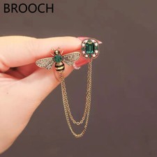 2PCS Vintage bee chain brooch, women clothing...