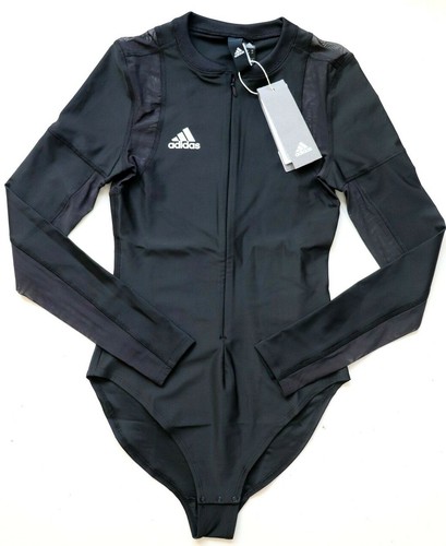 ADIDAS ATHLETICS VRCT MESH ZIP LONG SLEEVE BODYSUIT LEOTARD DX8416 - WOMEN XS - 第 1/12 張圖片