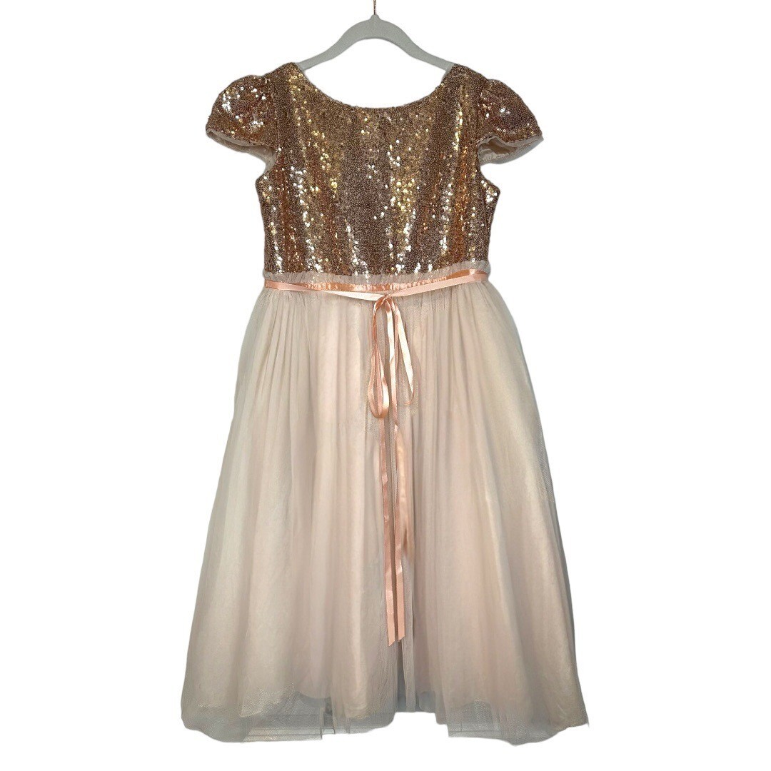 rose gold sequin tulle dress Girls Kids Dream & 9/10 & Pink Luxury Lace For Dress