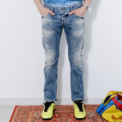 Vintage 90's Diesel distressed stonewashed straight jeans in light wash