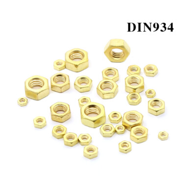  Brass Hexagonal Nuts M0.8M1M1.2M1.4M1.6M2M2.5M3M3.5M4M5M6 Nuts Multi-size