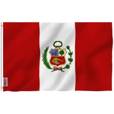 Anley Fly Breeze 3x5 Foot Peru Flag - Peruvian National Flags Polyester