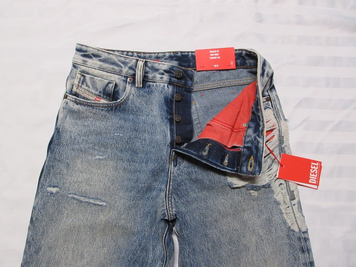DIESEL Men's 1955 High Waist Straight Leg Denim Jean Pant DIESEL Men's 1955 High Waist Straight Leg Denim Jean Pant