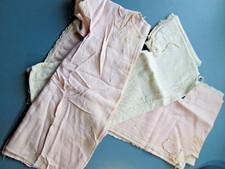 Vintage 1930s Baby Feeding Gowns Lot of 3 100 Cotton Pink w/Trim  Embroidery