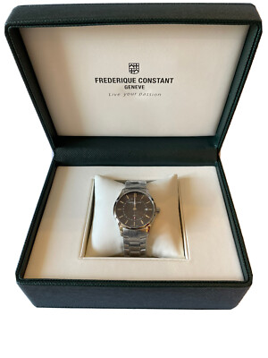 NEU Frederique Constant Classics Gmt Stahl. Ref: FC-252DGS5B6B.