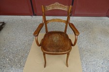 c. 1910 GEBRÜDER THONET WIEN BUGHOLZ ARMLEHNSTUHL Jugendstil Stuhl mit Armlehnen