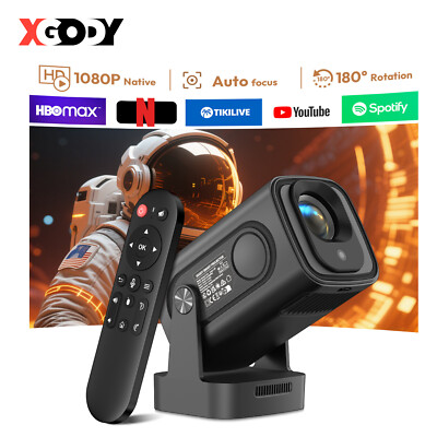 4K Android Projektor 12000 Lumen Smart Beamer HD WiFi Bluetooth HDMI Heimkino