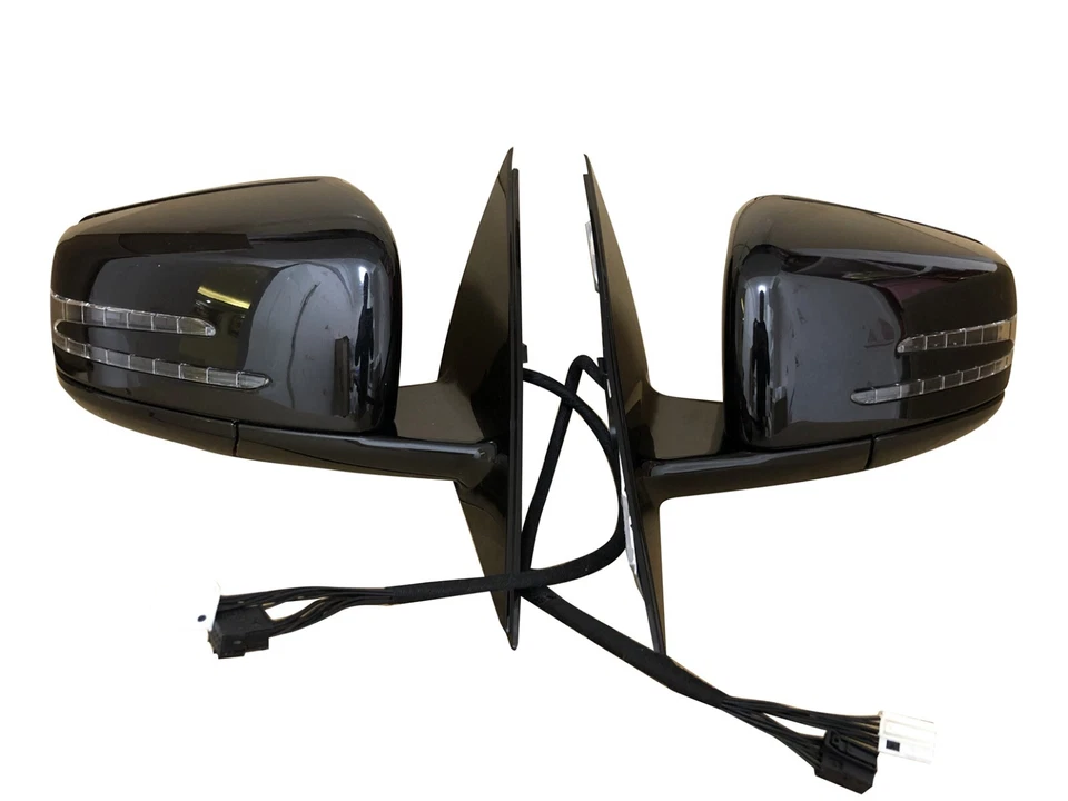 Par de espejos retrovisores W221 para Mercedes Benz S300 S350 S400 S63 accesorios negro Foto 3 de 4