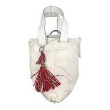Moncler White Genius 1952 Twist Shoulder Bag | Large Size With Tassel Accent