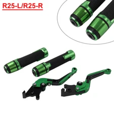 Folding Extendable Brake Clutch Levers Handlebar Grip For Yamaha YZF R3 R25 Gree