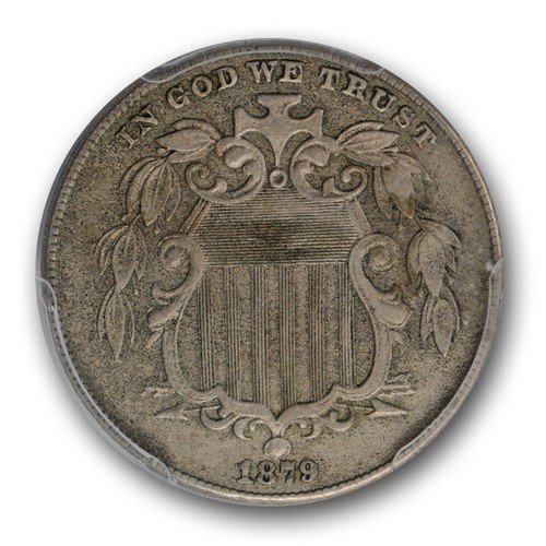 1879 5C Shield Nickel PCGS XF Extra Fine Details Key Date Coin