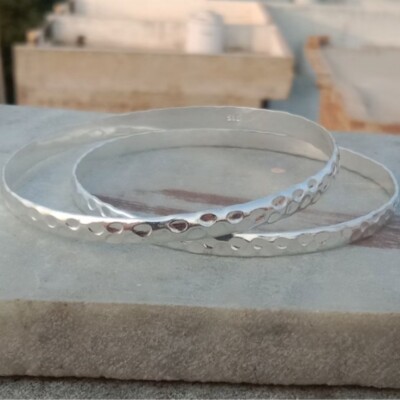 Lovely 925 Sterling Silver Beautiful Cuff Handmade Jewelry Gift For Her C-08