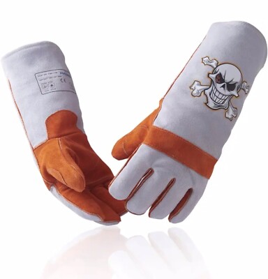 FOOWOO Cowhide Leather Stick/MIG Welding Gloves with KEVLAR