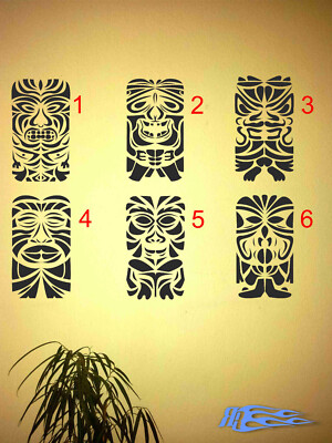 Wandtattoo Aufkleber Polynesischen Masken Hawaii 1 St davon