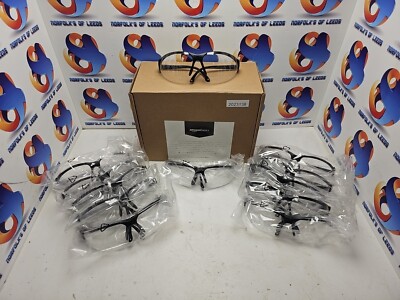 Schutzbrille Brille Antibeschlag Kratzer schießen schwarz klare Gläser 12 x Paar M
