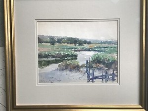 Arthur J.E. Powell  [1864-1956] Antique American, W/C framed, signed.