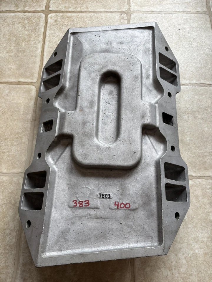 Vintage Rare Weiand Mopar 383 400 Low Deck B Block WCLSQ Intake Manifold Dodge - Image 3 of 4