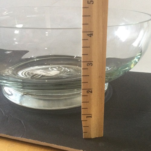 Vintage Dansk Clear Glass Crystal With Embossed Leaf Design 9 1/2" Serving Bowl - Picture 11 of 11