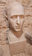 buste jeune homme 1940 marbre blanc