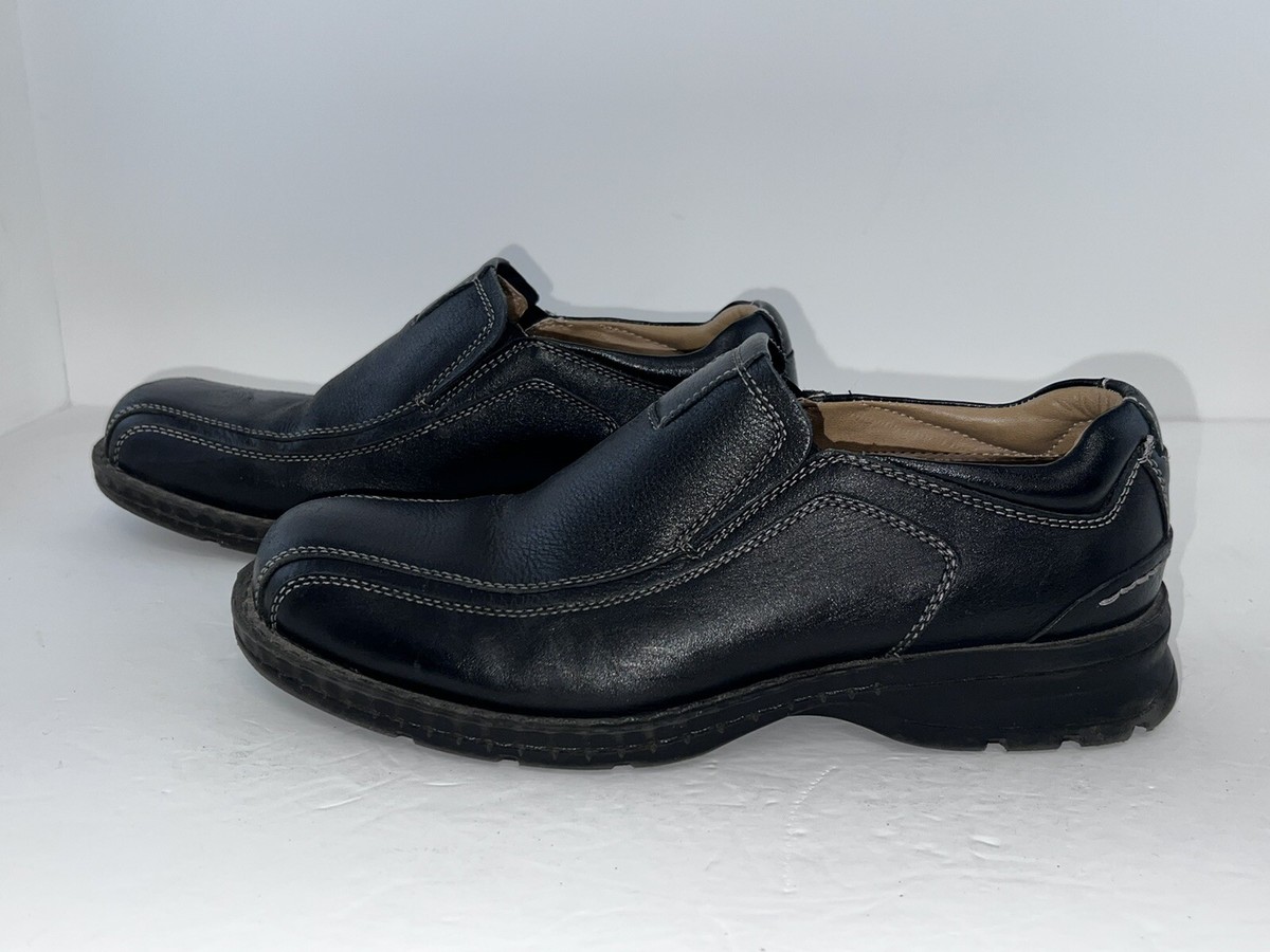 Dockers Shoes Mens 9 Wide Agent Loafer Black Leather Slip On Round Toe 90-29034 Dockers Agent Slip On Shoe Black – 2BigFeet main image 3